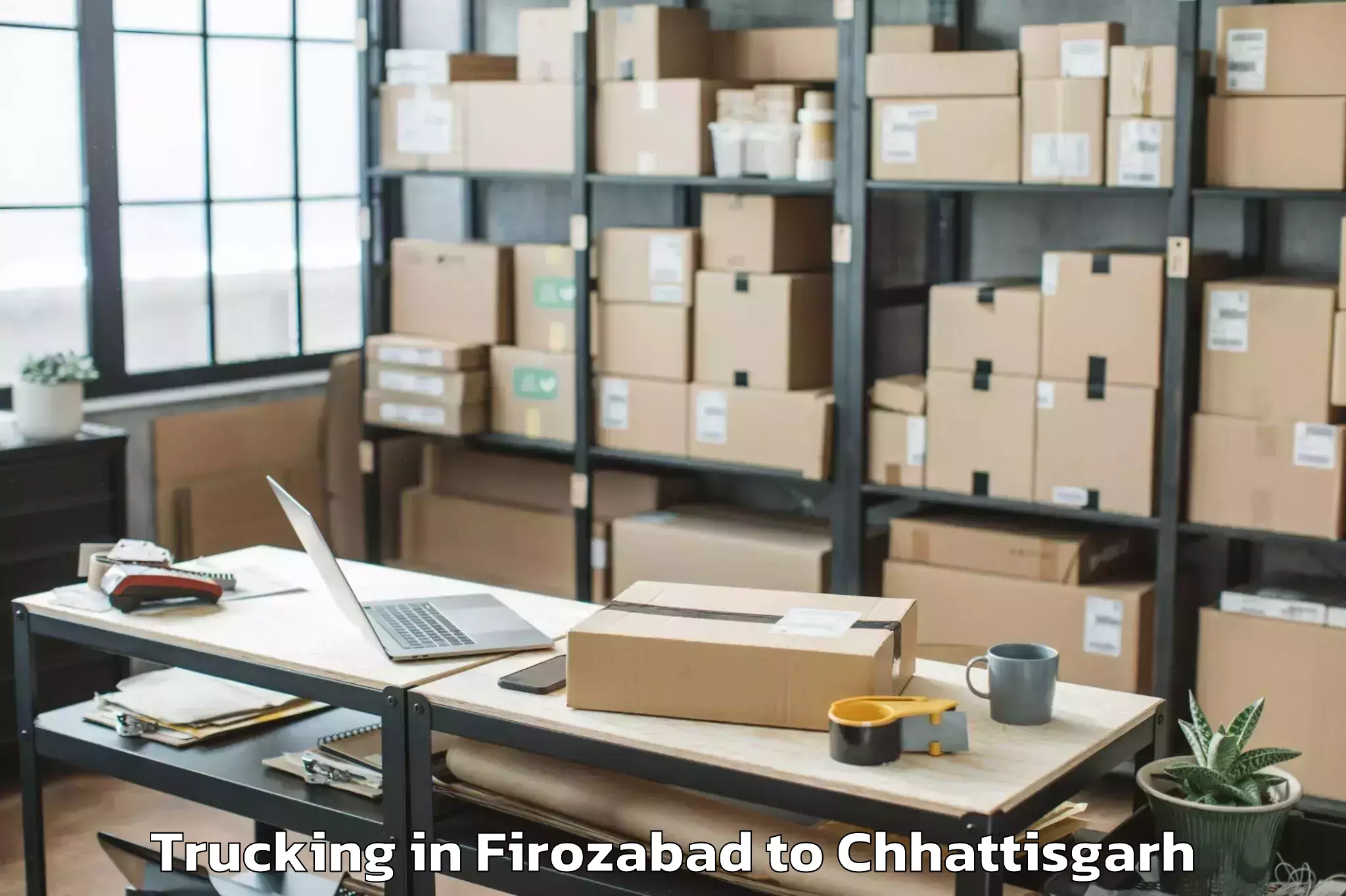 Top Firozabad to Dongargarh Trucking Available